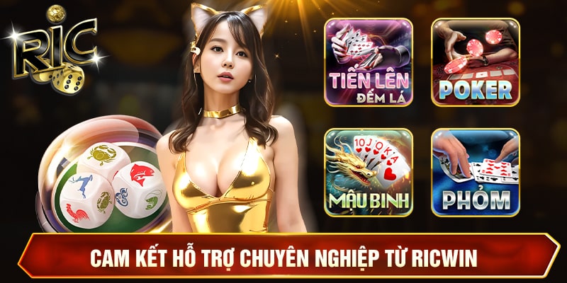 Liên Hệ Ricwin - Sân Chơi Đẳng Cấp, Hỗ Trợ Tận Tâm 24/7 Cam kết hỗ trợ chuyên nghiệp từ Ricwin